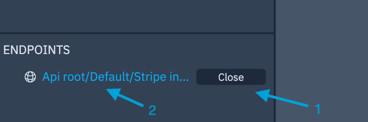 Close Wing Console tunnel The Wing Console tunnel closing